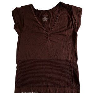 Merona seamless shirt dark brown - size L
